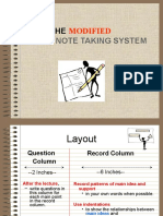 Cornell Note Taking System: Modified