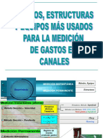 Medición de caudales: métodos y estructuras