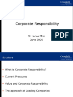 Corporate Responsibility: DR Lance Moir June 2006