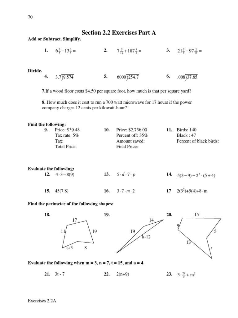 Math Exercises and Solutions Guide | PDF | Area | Elementary Geometry