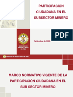 Participación Ciudadana en El Subsector Minero