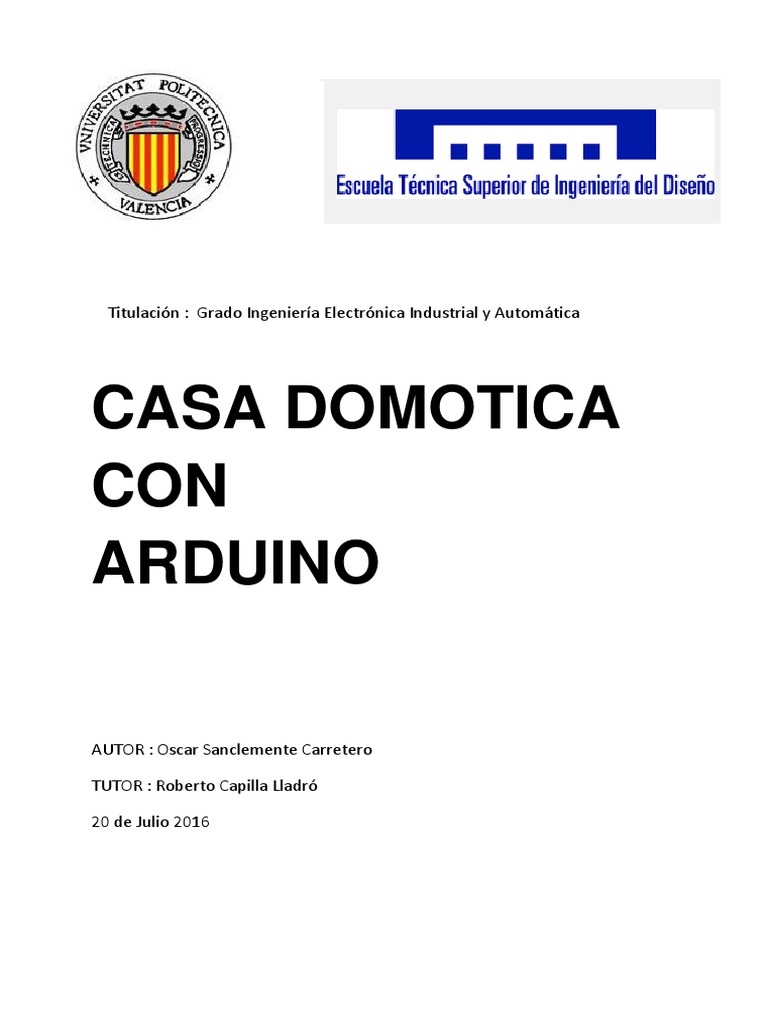 Casa Domótica con Arduino: Guía Práctica | PDF | Wifi | Tecnología digital