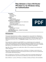 Configuring IPSec Between a Cisco IOS Router and a Cisco VPN Client 4.x for Windows Using RADIUS for User Authentication