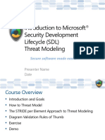 Introduction To Microsoft Security Development Lifecycle (SDL) Threat Modeling