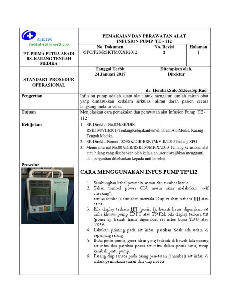 Infusion Pump Terumo TE 112 (Rev 12 Jan 2017).docx