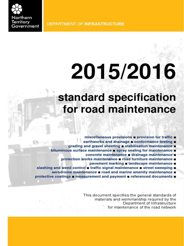 Std Spec R Dmt 16 Online Road Specification Technical Standard