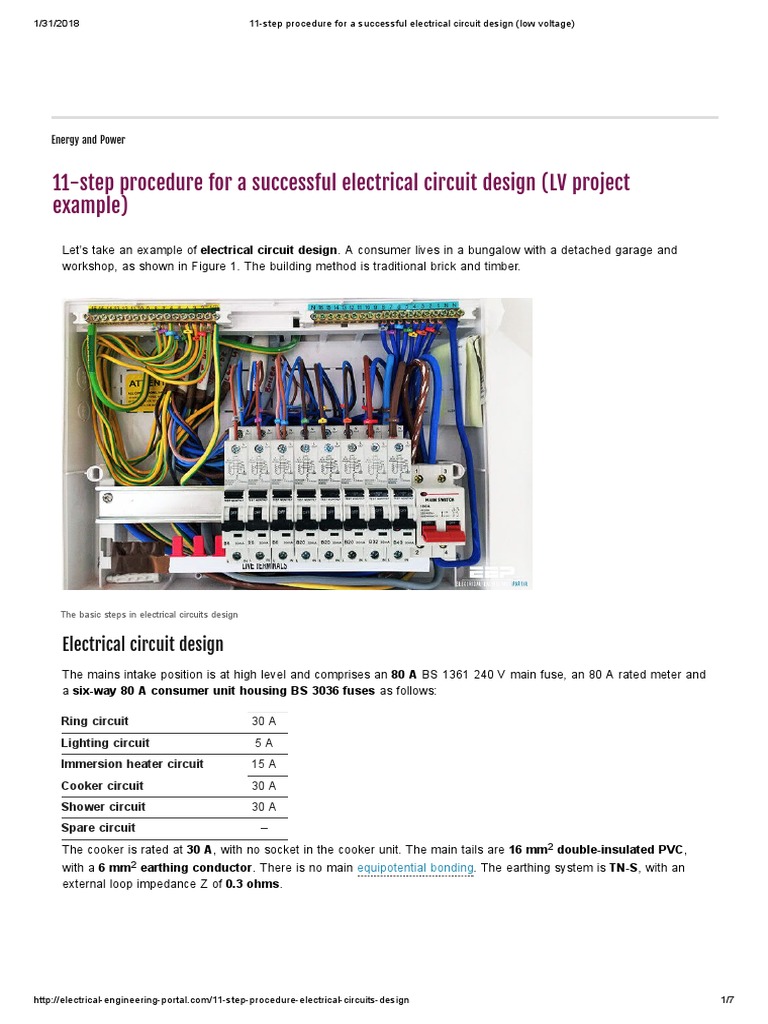 Step Procedure For A Successful Electrical Circuit Design (Low ... Circuit Diagram