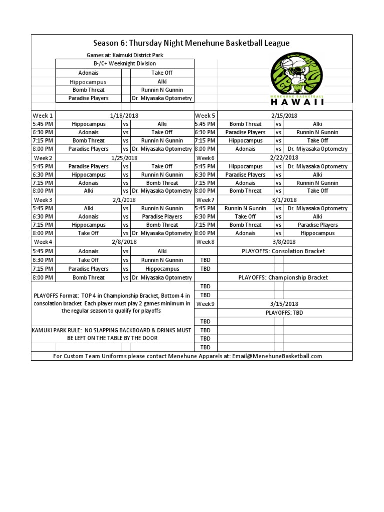 Kaimuki Schedule Revised PDF Baseball Playoffs And Champions Hobbies