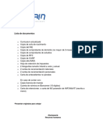 Lista de Documentos