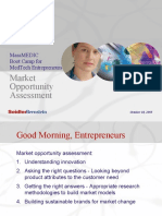 Market Opportunity Assessment: Massmedic Boot Camp For Medtech Entrepreneurs