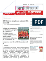 Gazeta Nouă - CSS Slatina, Campioană Judeţeană La Juniori E PDF