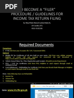 How to Become a Filer- Complete Procedure