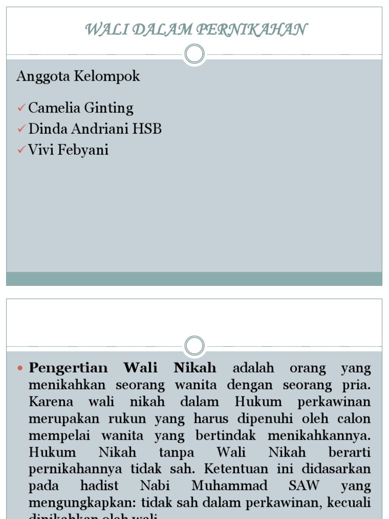 Wali Dalam Pernikahan Pdf