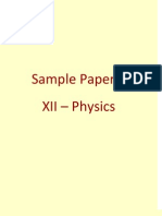 Sample Paper 1 XII - Physics