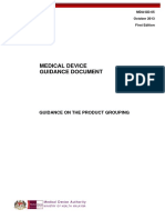 MDA Guidance on Grouping Medical Devices