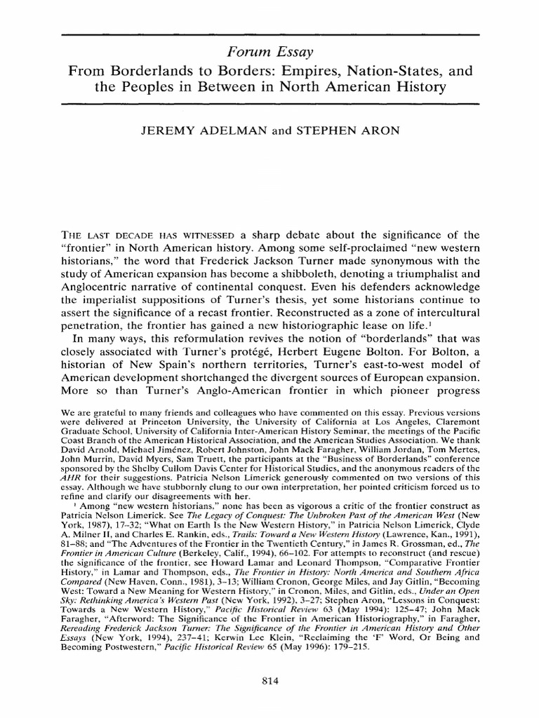 From Borderlands To Borders Empires, NationStates, and The Peoples in