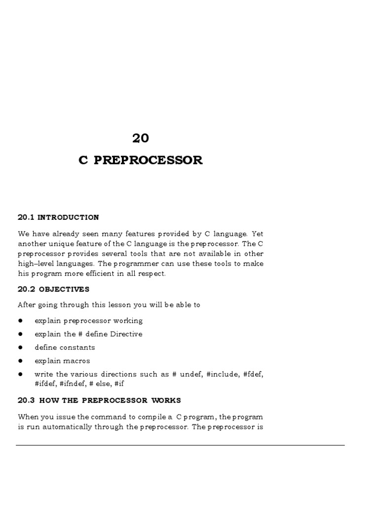 C Preprocessor Essentials | PDF