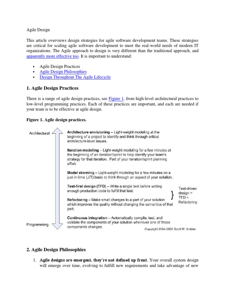 Agile Design Practices: Apparently More Effective Too | Download Free ...