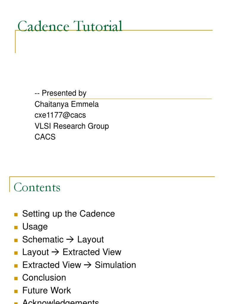 Cadence PHSMOS Design Tutorial | PDF | Mosfet | Cmos