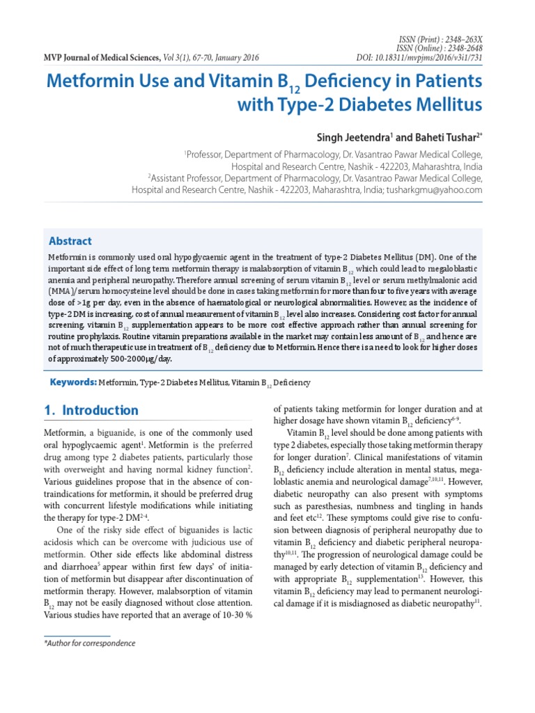731 1457 1 Pb Vitamin B12 Dose Biochemistry