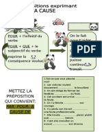 Les Prepositions Cause Exercice Grammatical Feuille Dexercices 6742[1]