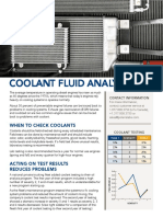 Coolant Fluid Analysis Solution Sheet