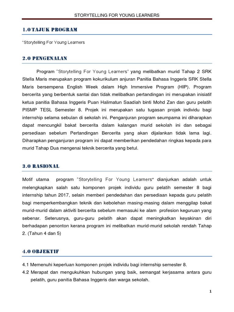 Teks Pertandingan Story Telling