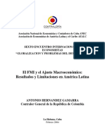(Hernández Gamarra) El FMI y El Ajuste Macroeconómico. Español, 22 Páginas.