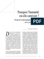 Florence Burgat - Pourquoi l Humanite Est-elle Carnivore%2C Perspectives Philosophiques de Recherche Sur Le Systeme Carnivore