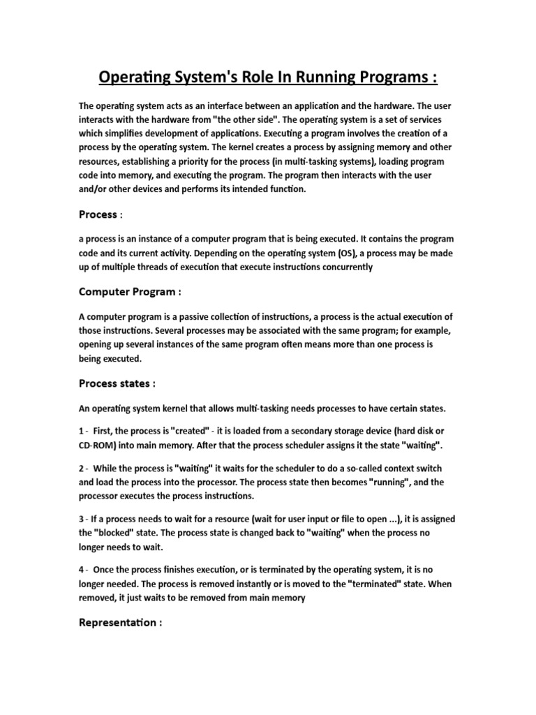 Operating System Process Management Explained | PDF | Process ...