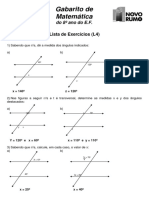 Lista l4 8 Ano Gabarito PDF