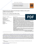 Psychosocial and Cognitive Functioning of Children With Specific Profiles of Maltreatment