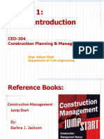 CED-304 Construction Planning & Management: Engr. Adnan Shah Department of Civil Engineering