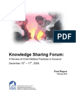 Nunavut Child Welfare Review: Knowledge Sharing Forum Report