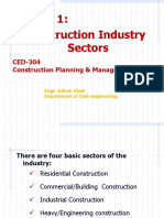 Construction Industry Sectors: CED-304 Construction Planning & Management