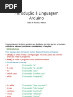 Introdução à Linguagem Arduino