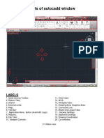 Parts of Autocadd Window