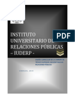 Diseño Curricular de La Carrera de Técnico Superior en RRPP Portada y Diseño 2014