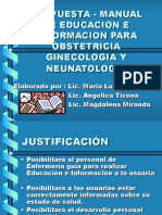 Propuesta - Manual de Educacion e Informacion Para