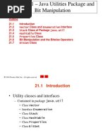 Outline 21.1 21.2 21.3 21.4 21.5 21.6 Bit Manipulation and The Bitwise Operators 21.7