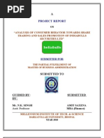 Project Report: "Analysis of Consumer Behavior Towards Share Trading and Sales Promotion of Indiabulls Securities LTD"