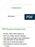 PHP Introduction: Bill Jerome