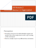 OB Module 2 Individual Beviour in Organization