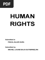 Human Rights: Submitted To Fiscal Blair Dura