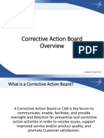 Corrective Action Board CAB