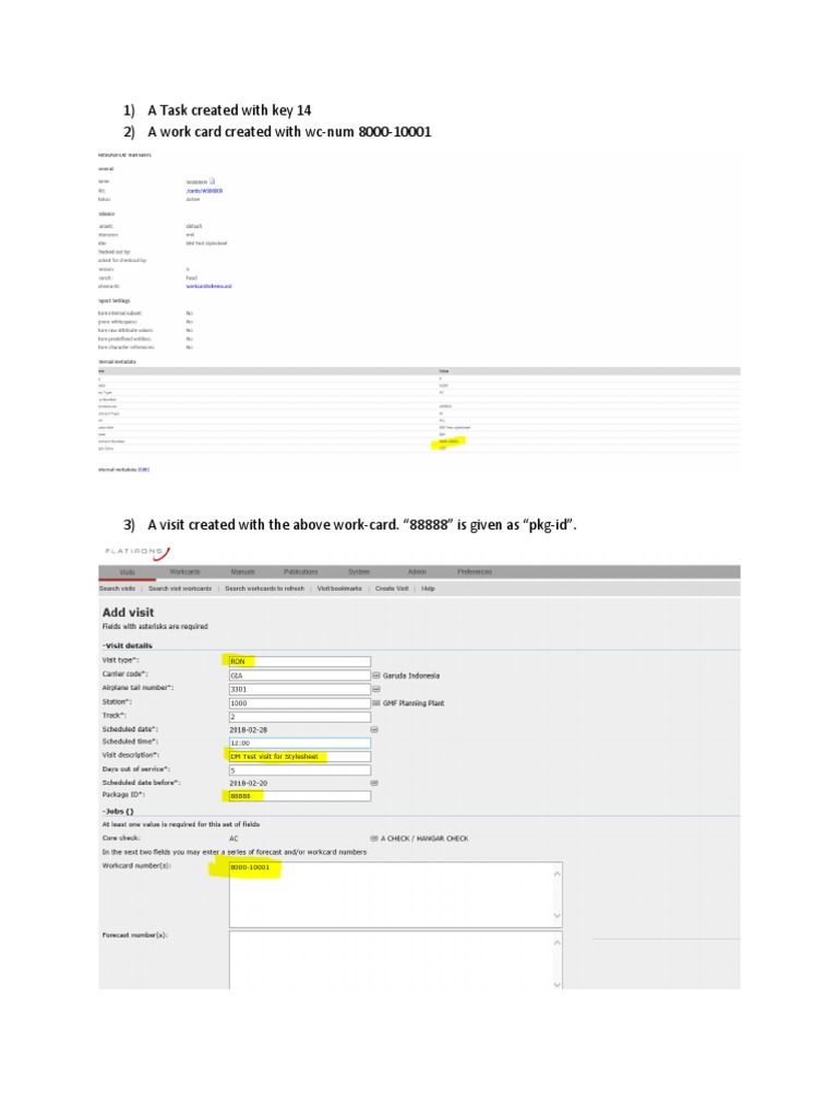 Visit Type in Workcard Demo | PDF
