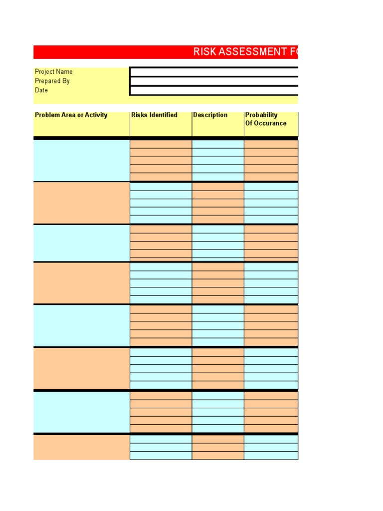 BB14D7 Sample Risk Assessment Form | PDF