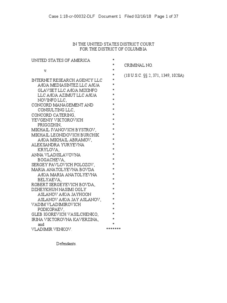 Research Agency Indictment.pdf Hillary Clinton United