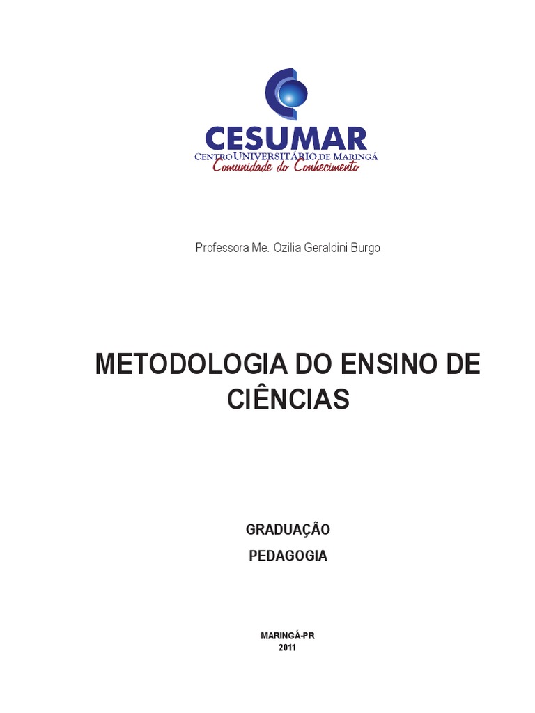 Metodologia do Ensino de Ciências | PDF | Science | Humano