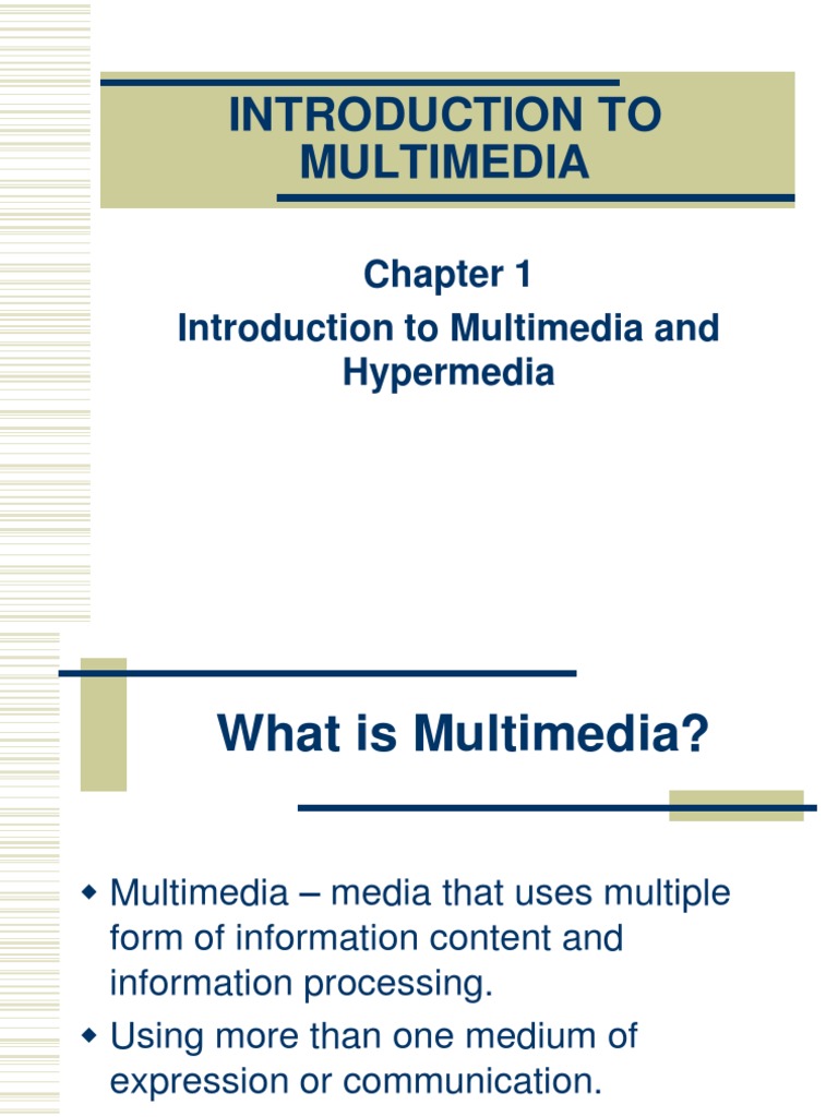 Multimedia vs. Hypermedia Explained | PDF | Multimedia | Computer Graphics
